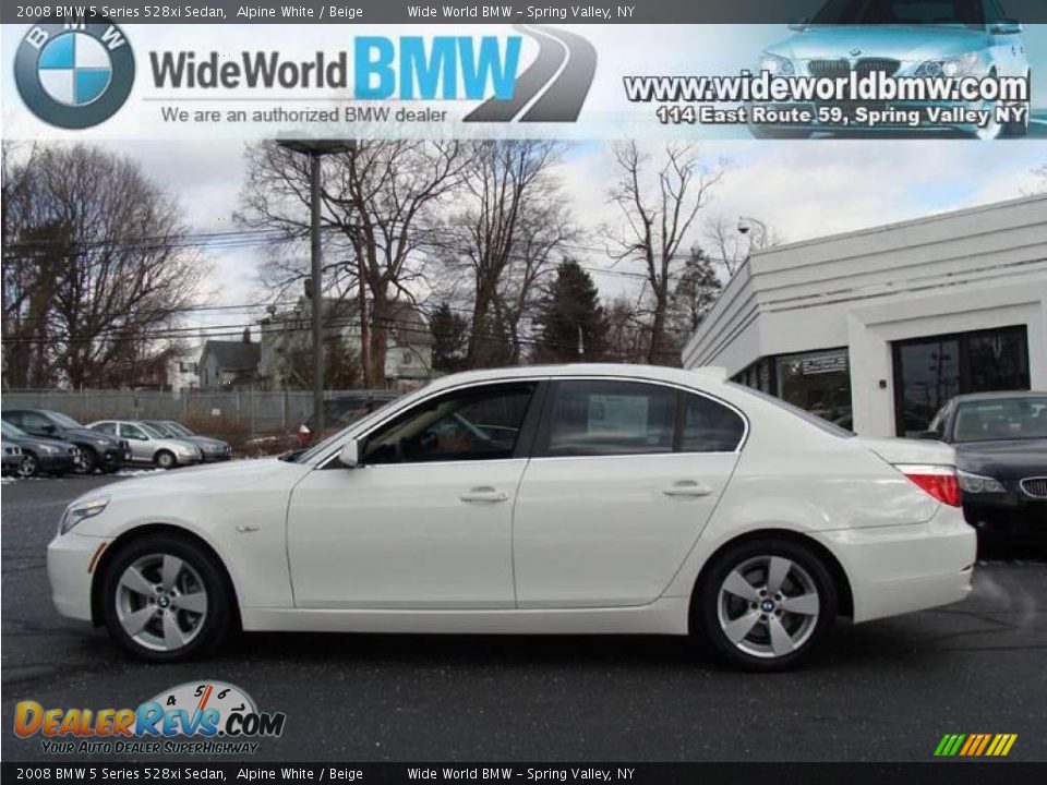 2008 BMW 5 Series 528xi Sedan Alpine White / Beige Photo #3
