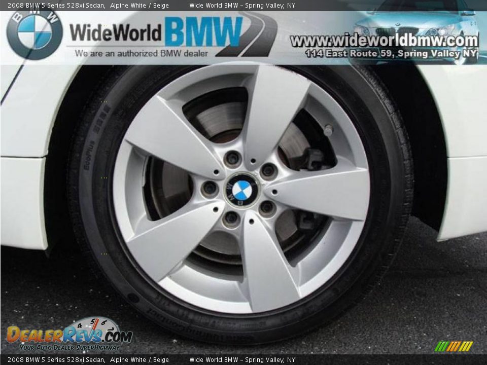 2008 BMW 5 Series 528xi Sedan Alpine White / Beige Photo #4