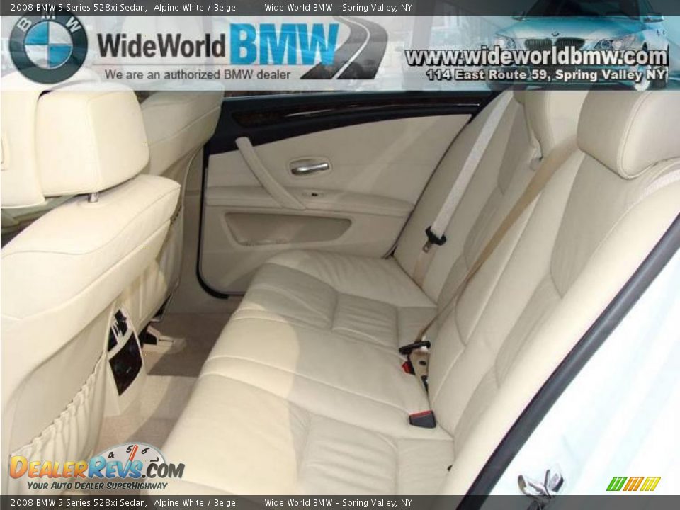 2008 BMW 5 Series 528xi Sedan Alpine White / Beige Photo #7