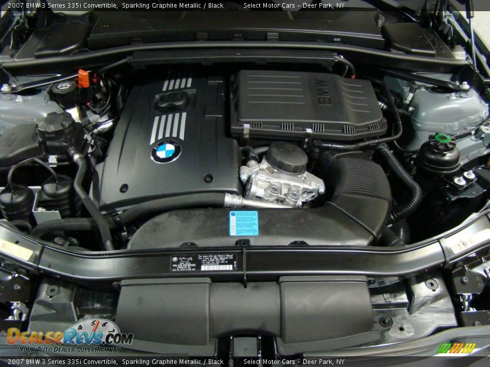 2007 BMW 3 Series 335i Convertible Sparkling Graphite Metallic / Black Photo #14