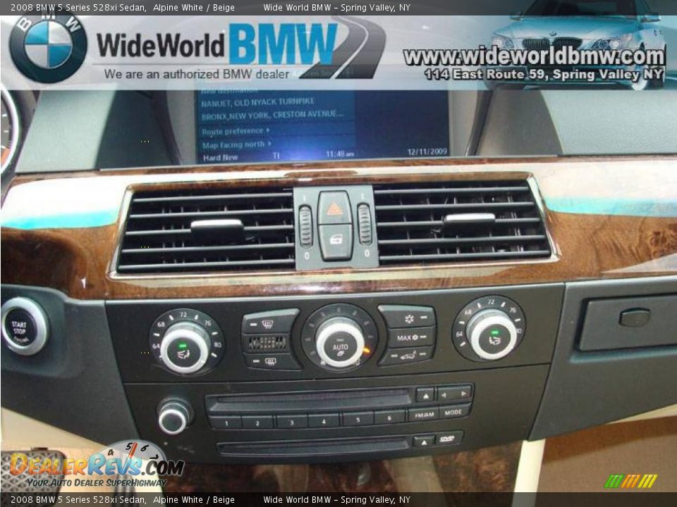 2008 BMW 5 Series 528xi Sedan Alpine White / Beige Photo #12