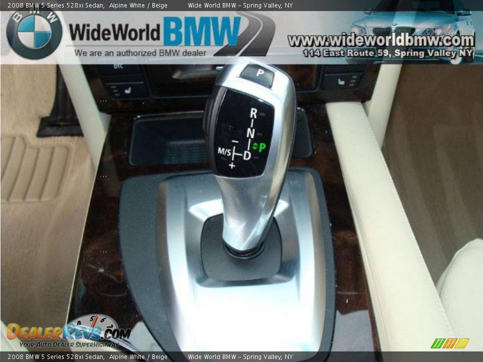 2008 BMW 5 Series 528xi Sedan Alpine White / Beige Photo #13