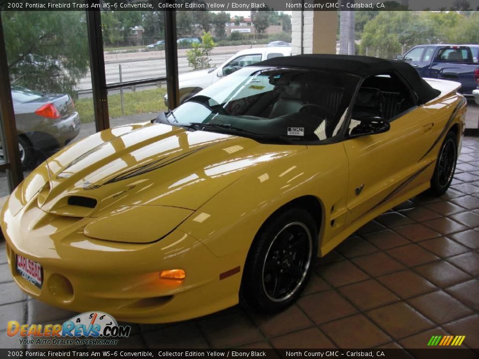 2002 Pontiac Firebird Trans Am WS-6 Convertible Collector Edition Yellow / Ebony Black Photo #36