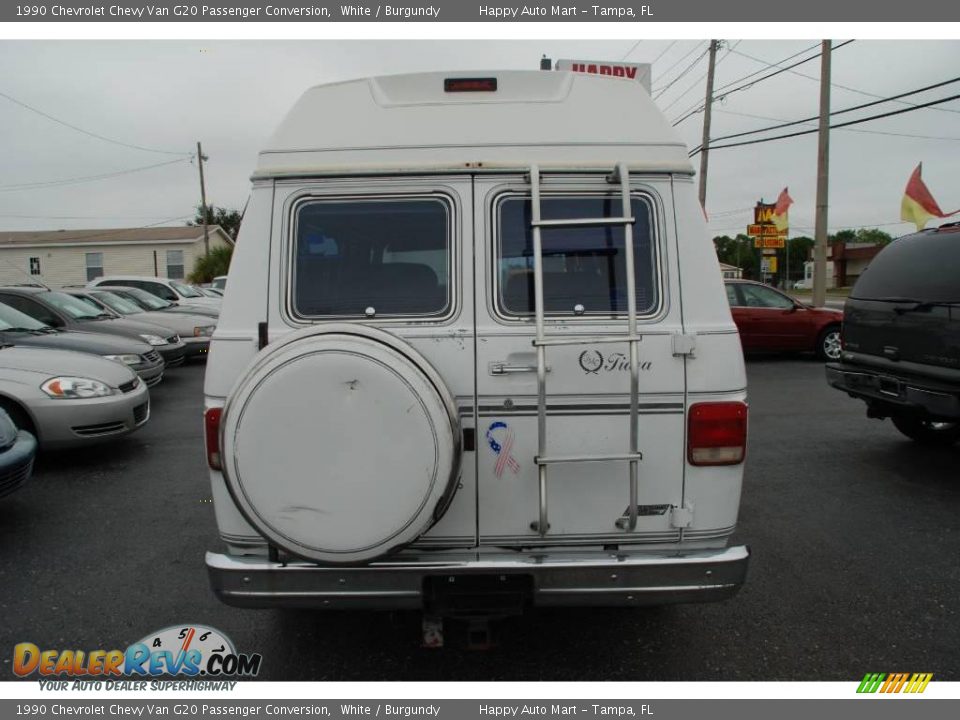 1990 Chevrolet Chevy Van G20 Passenger Conversion White / Burgundy Photo #6