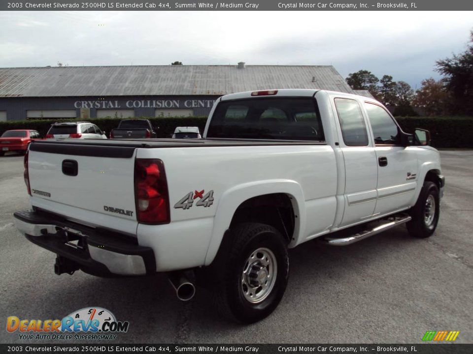 2003 Chevrolet Silverado 2500HD LS Extended Cab 4x4 Summit White / Medium Gray Photo #8