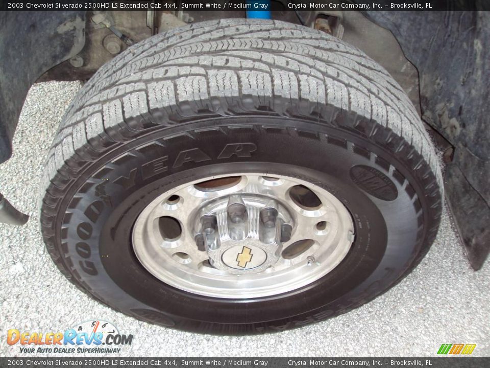 2003 Chevrolet Silverado 2500HD LS Extended Cab 4x4 Summit White / Medium Gray Photo #13