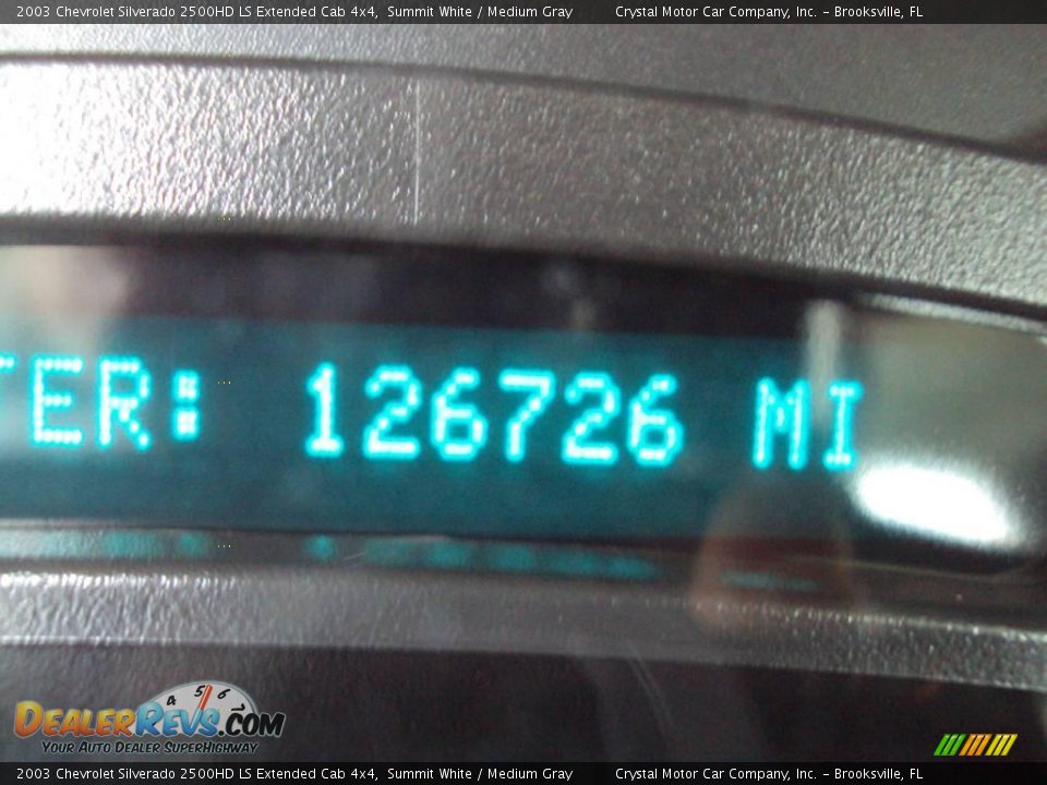 2003 Chevrolet Silverado 2500HD LS Extended Cab 4x4 Summit White / Medium Gray Photo #17