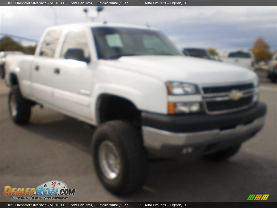 2005 Chevrolet Silverado 2500HD LT Crew Cab 4x4 Summit White / Tan Photo #3