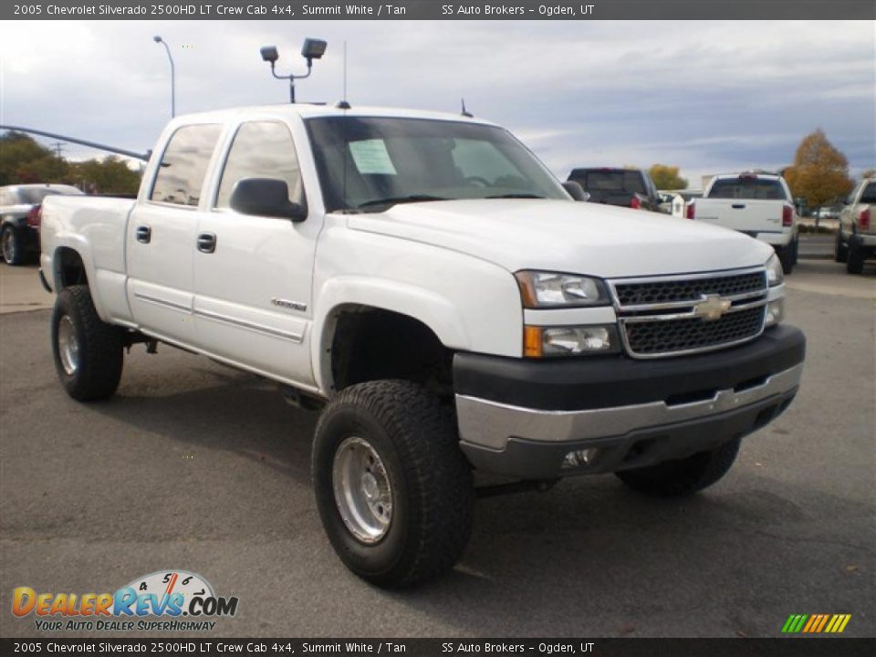 2005 Chevrolet Silverado 2500HD LT Crew Cab 4x4 Summit White / Tan Photo #4