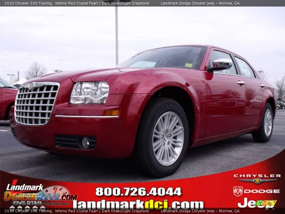 2010 Chrysler 300 Touring Inferno Red Crystal Pearl / Dark Khaki/Light Graystone Photo #1