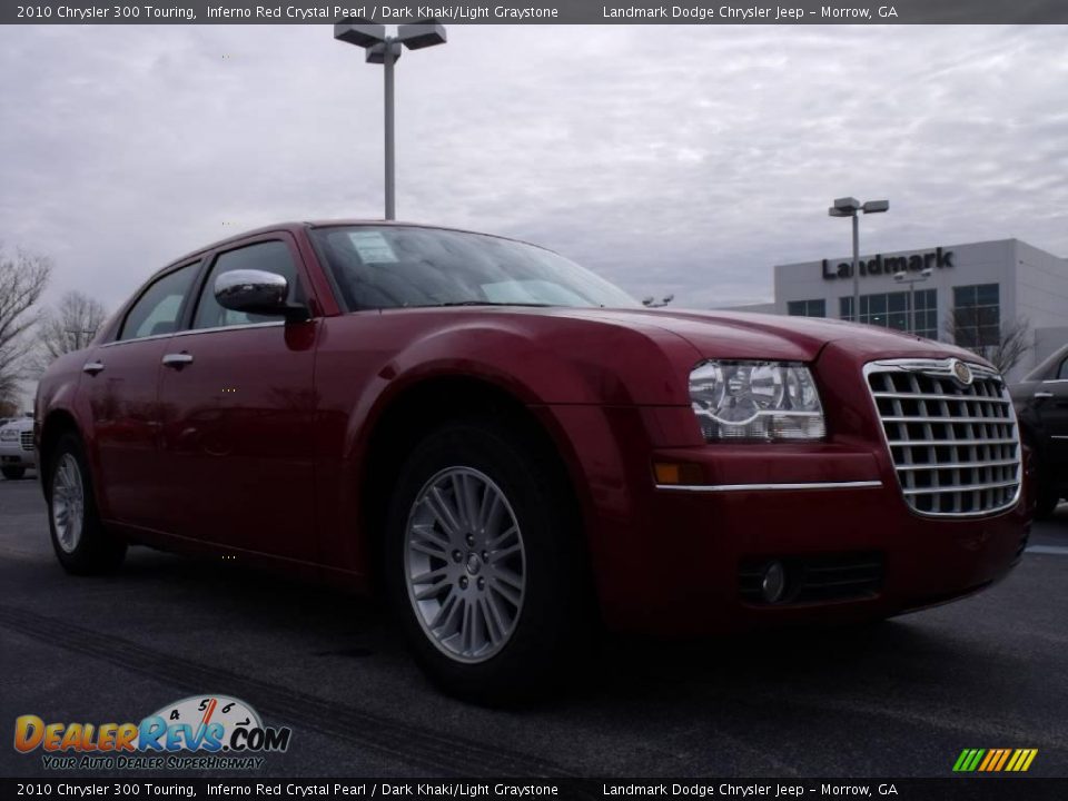 2010 Chrysler 300 Touring Inferno Red Crystal Pearl / Dark Khaki/Light Graystone Photo #4