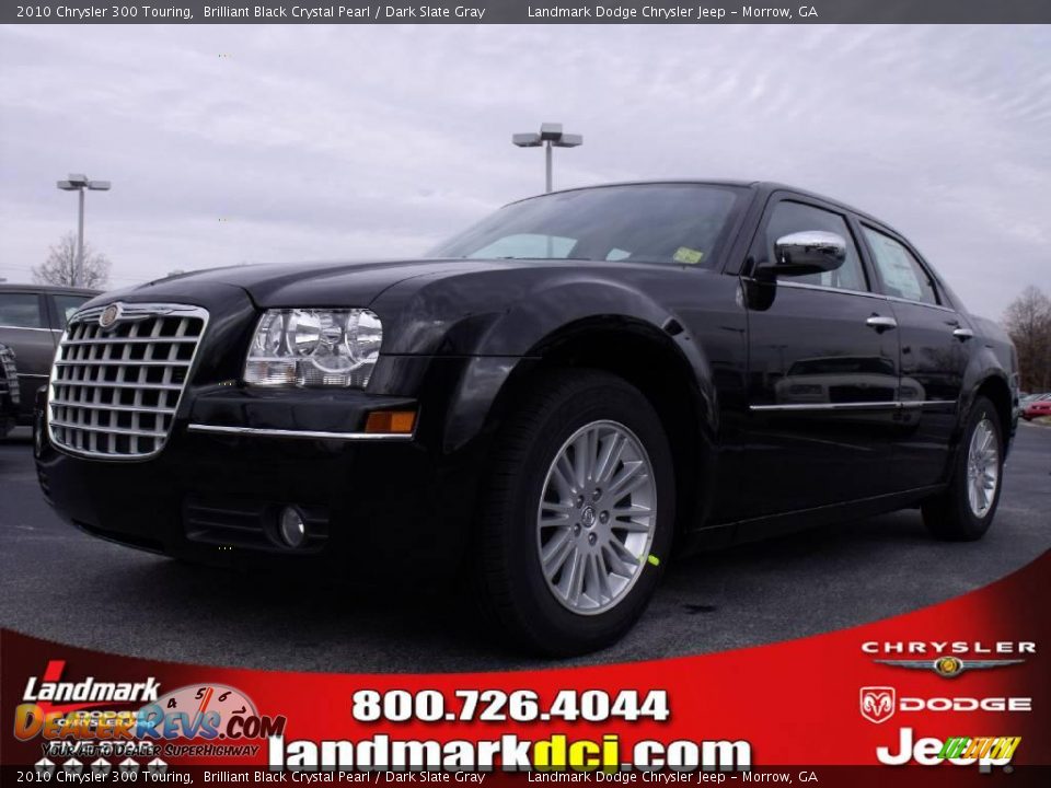 2010 Chrysler 300 Touring Brilliant Black Crystal Pearl / Dark Slate Gray Photo #1