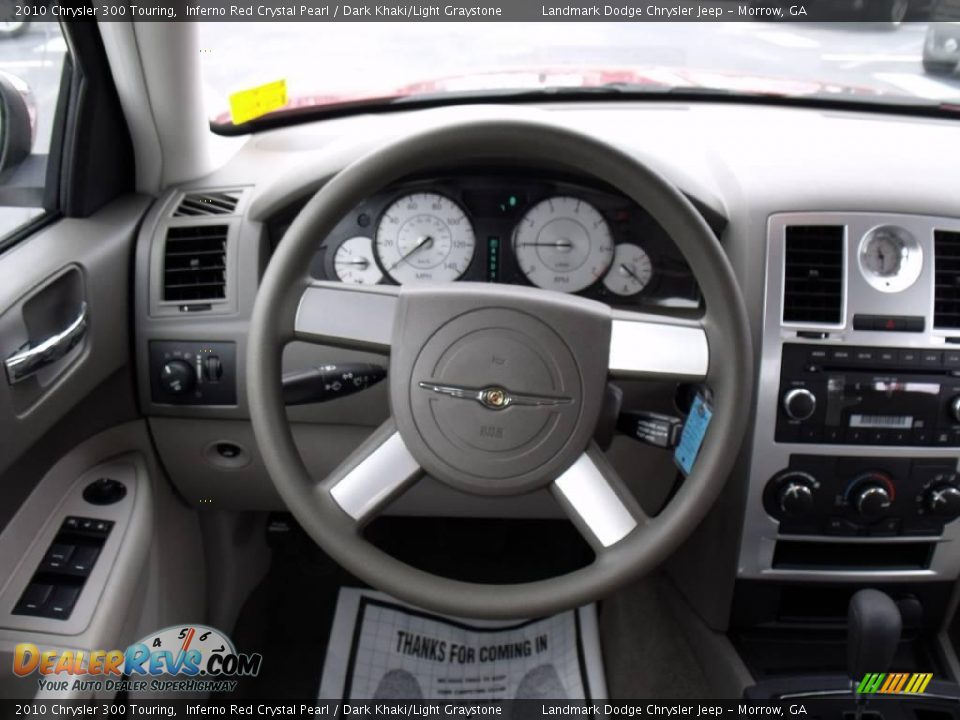 2010 Chrysler 300 Touring Inferno Red Crystal Pearl / Dark Khaki/Light Graystone Photo #12