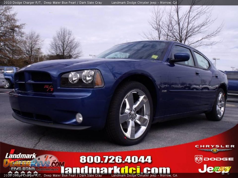 2010 Dodge Charger R/T Deep Water Blue Pearl / Dark Slate Gray Photo #1