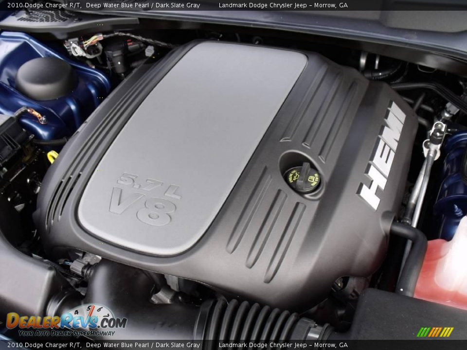 2010 Dodge Charger R/T Deep Water Blue Pearl / Dark Slate Gray Photo #14