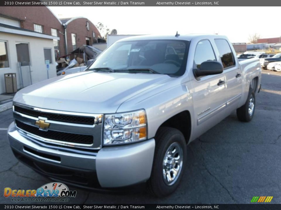 2010 Chevrolet Silverado 1500 LS Crew Cab Sheer Silver Metallic / Dark Titanium Photo #1