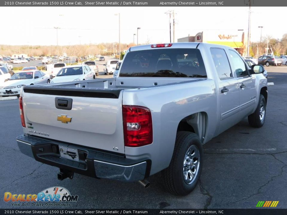 2010 Chevrolet Silverado 1500 LS Crew Cab Sheer Silver Metallic / Dark Titanium Photo #4