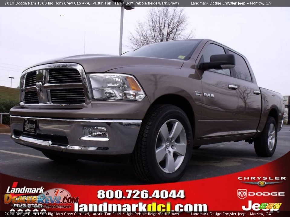 2010 Dodge Ram 1500 Big Horn Crew Cab 4x4 Austin Tan Pearl / Light Pebble Beige/Bark Brown Photo #1