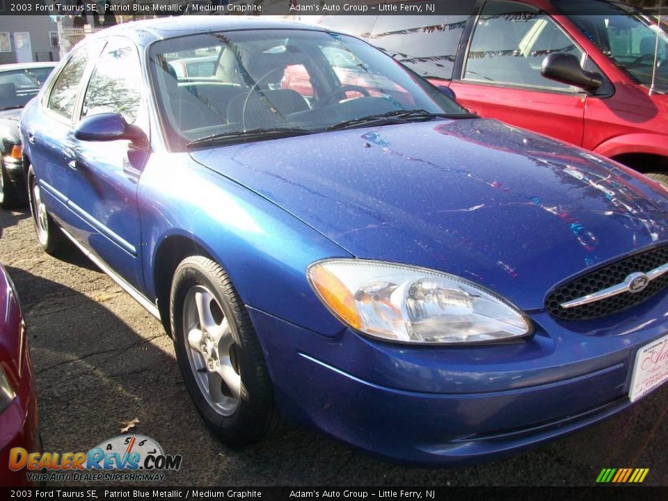 2003 Ford Taurus SE Patriot Blue Metallic / Medium Graphite Photo #3