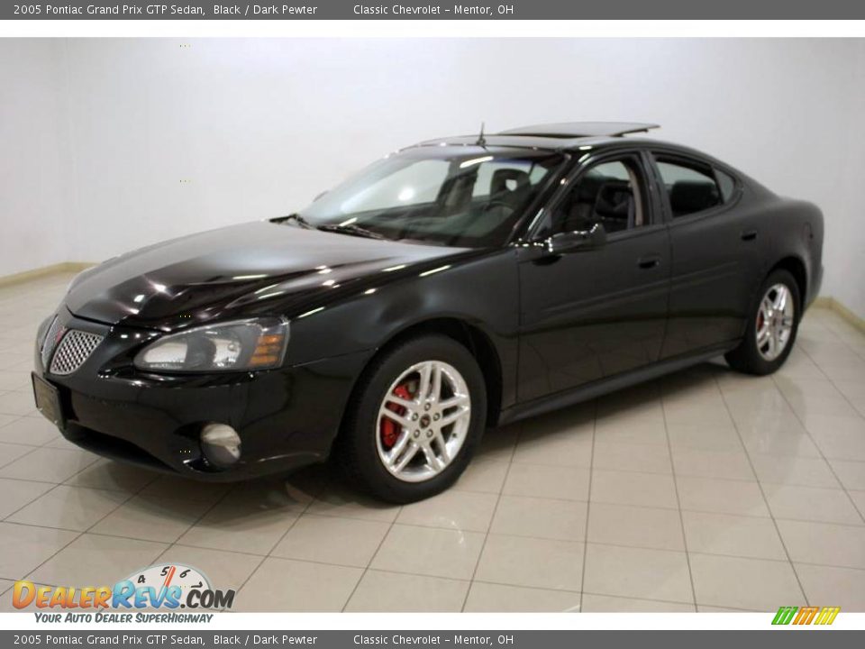 2005 Pontiac Grand Prix GTP Sedan Black / Dark Pewter Photo #3