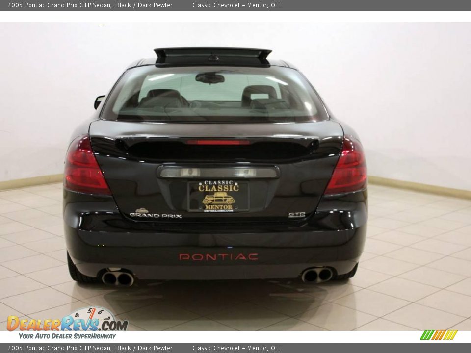 2005 Pontiac Grand Prix GTP Sedan Black / Dark Pewter Photo #6