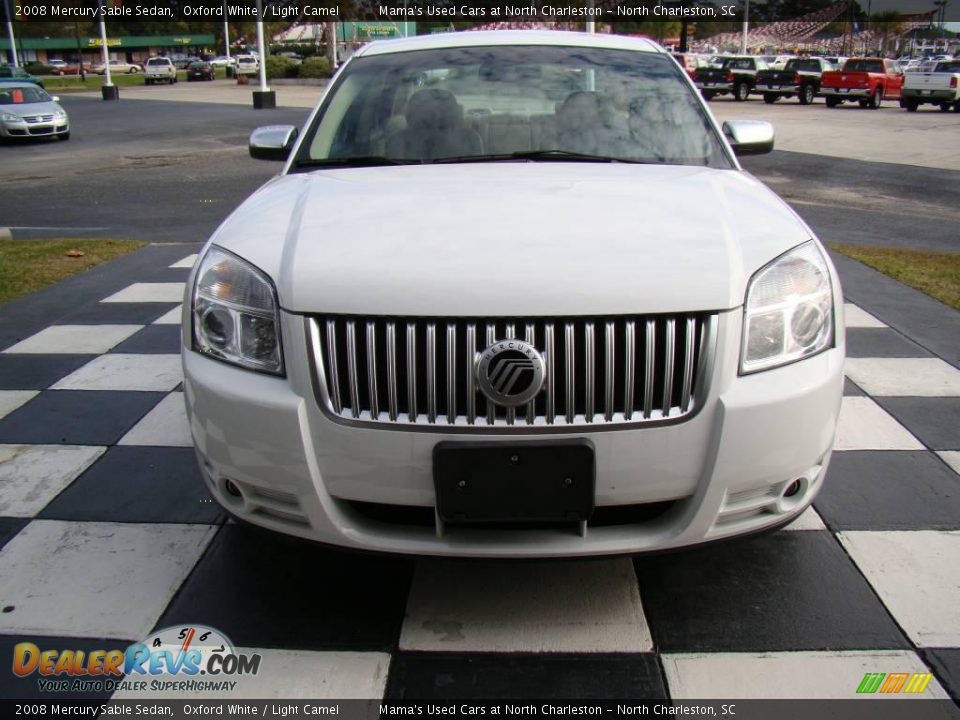 2008 Mercury Sable Sedan Oxford White / Light Camel Photo #4