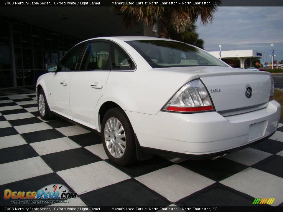 2008 Mercury Sable Sedan Oxford White / Light Camel Photo #9