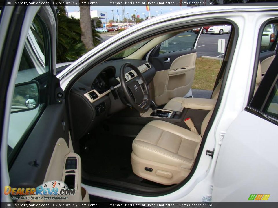 2008 Mercury Sable Sedan Oxford White / Light Camel Photo #10