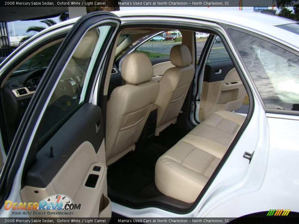 2008 Mercury Sable Sedan Oxford White / Light Camel Photo #11