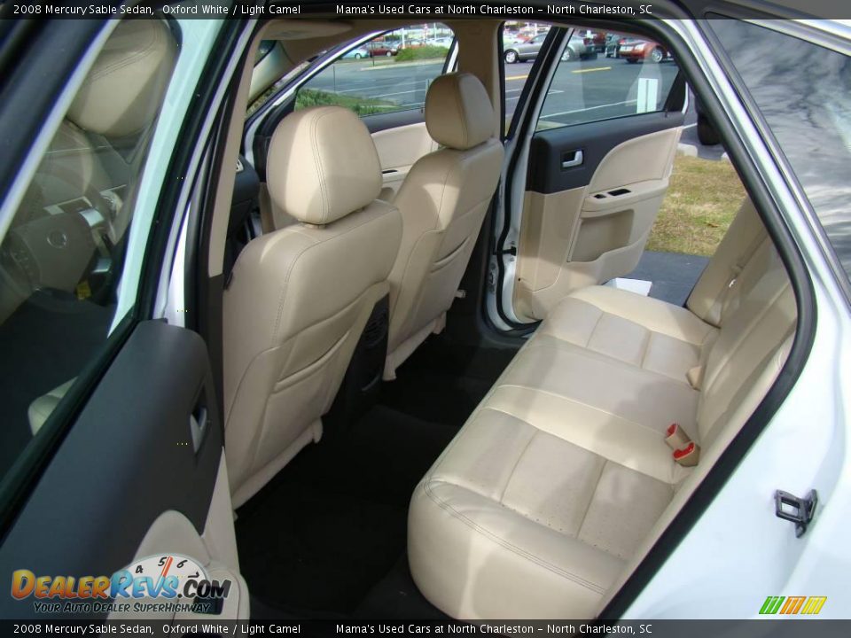 2008 Mercury Sable Sedan Oxford White / Light Camel Photo #12