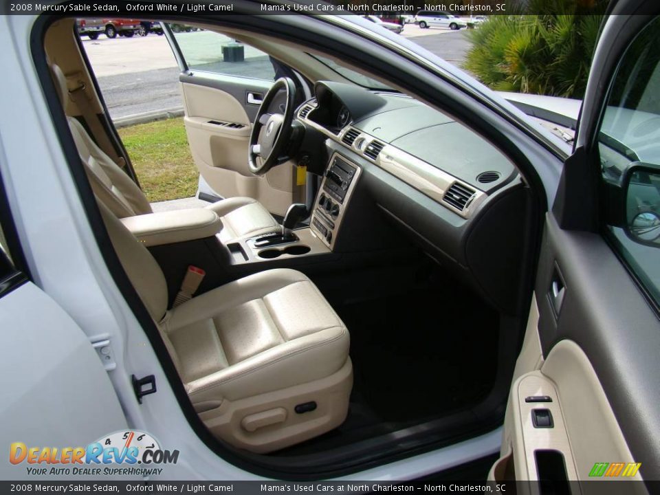 2008 Mercury Sable Sedan Oxford White / Light Camel Photo #13