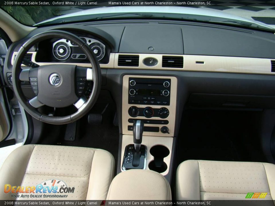 2008 Mercury Sable Sedan Oxford White / Light Camel Photo #15