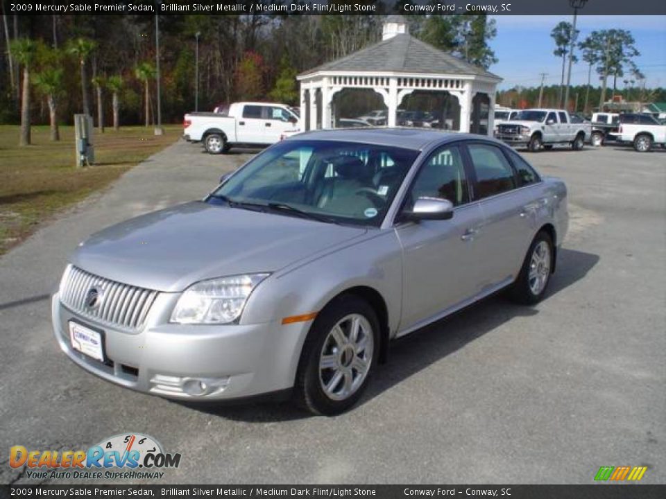 2009 Mercury Sable Premier Sedan Brilliant Silver Metallic / Medium Dark Flint/Light Stone Photo #1