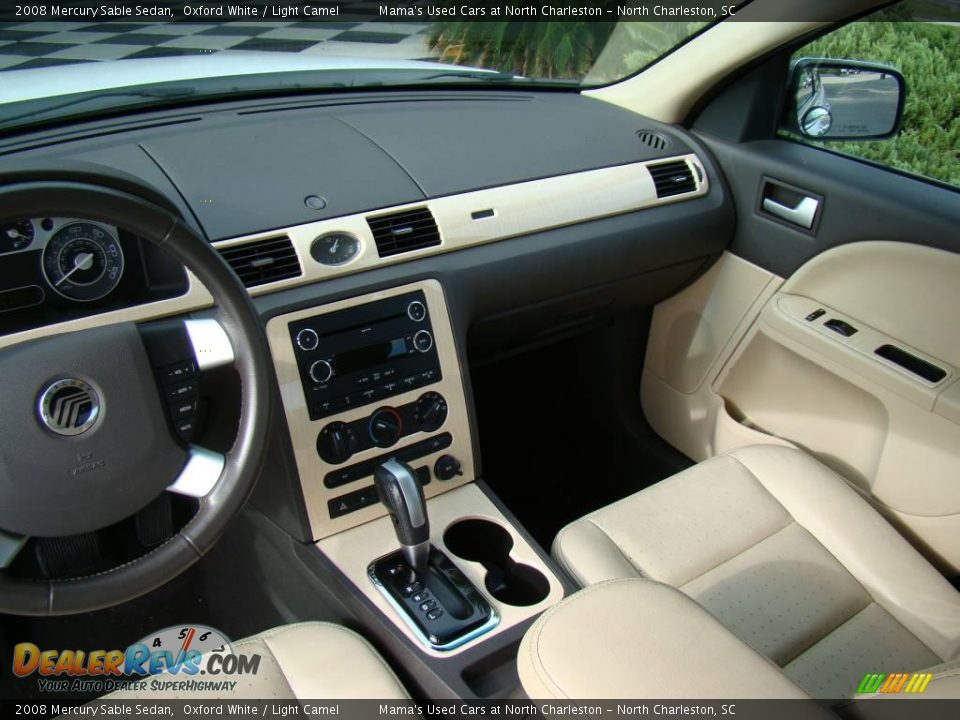 2008 Mercury Sable Sedan Oxford White / Light Camel Photo #17