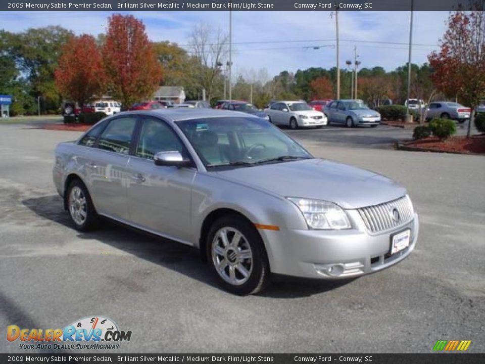 2009 Mercury Sable Premier Sedan Brilliant Silver Metallic / Medium Dark Flint/Light Stone Photo #3