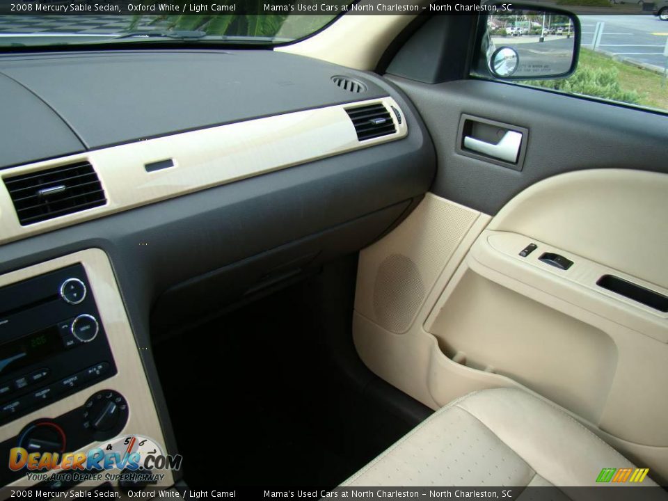 2008 Mercury Sable Sedan Oxford White / Light Camel Photo #18