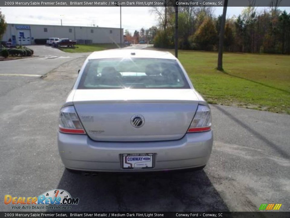 2009 Mercury Sable Premier Sedan Brilliant Silver Metallic / Medium Dark Flint/Light Stone Photo #6