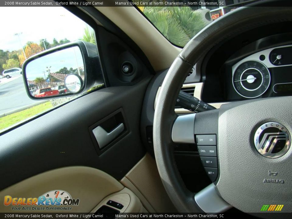 2008 Mercury Sable Sedan Oxford White / Light Camel Photo #21