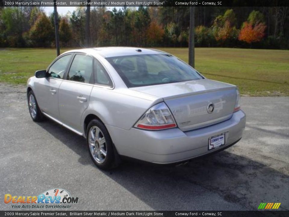 2009 Mercury Sable Premier Sedan Brilliant Silver Metallic / Medium Dark Flint/Light Stone Photo #7