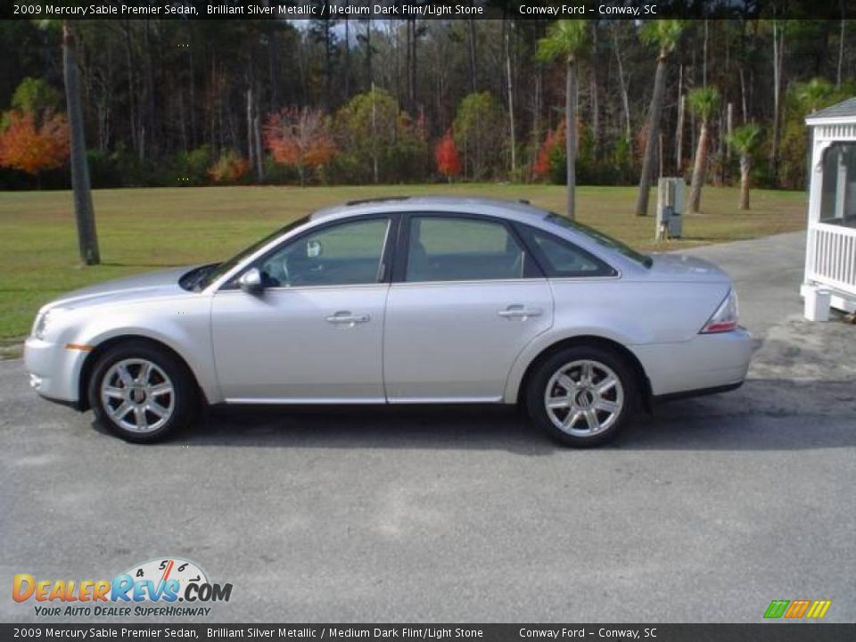 2009 Mercury Sable Premier Sedan Brilliant Silver Metallic / Medium Dark Flint/Light Stone Photo #8