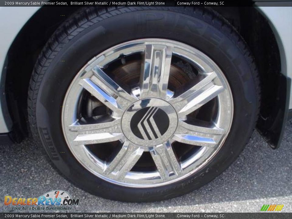 2009 Mercury Sable Premier Sedan Brilliant Silver Metallic / Medium Dark Flint/Light Stone Photo #9