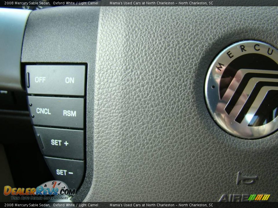2008 Mercury Sable Sedan Oxford White / Light Camel Photo #24