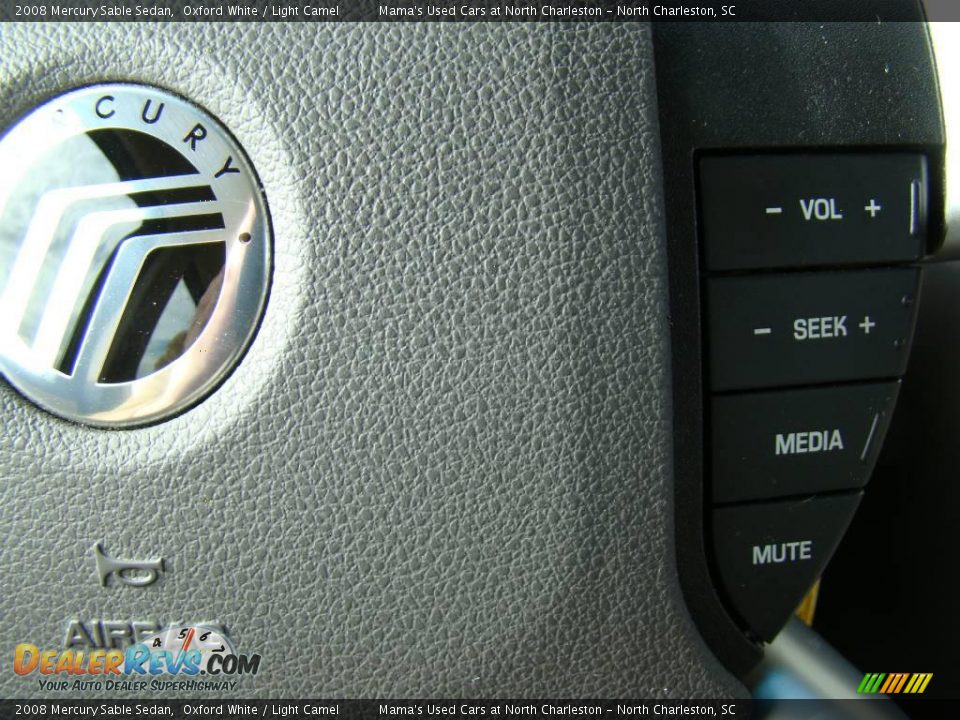 2008 Mercury Sable Sedan Oxford White / Light Camel Photo #25