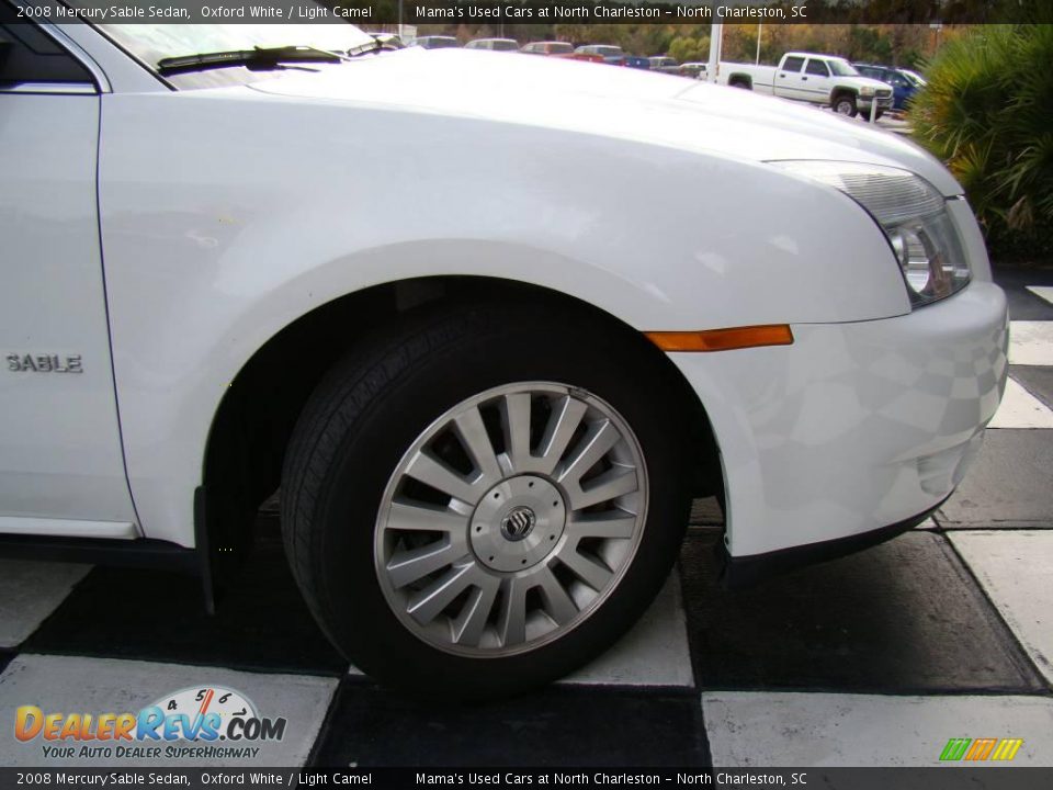 2008 Mercury Sable Sedan Oxford White / Light Camel Photo #29