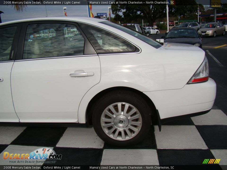 2008 Mercury Sable Sedan Oxford White / Light Camel Photo #31