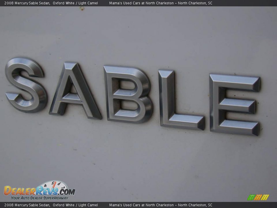 2008 Mercury Sable Sedan Oxford White / Light Camel Photo #34