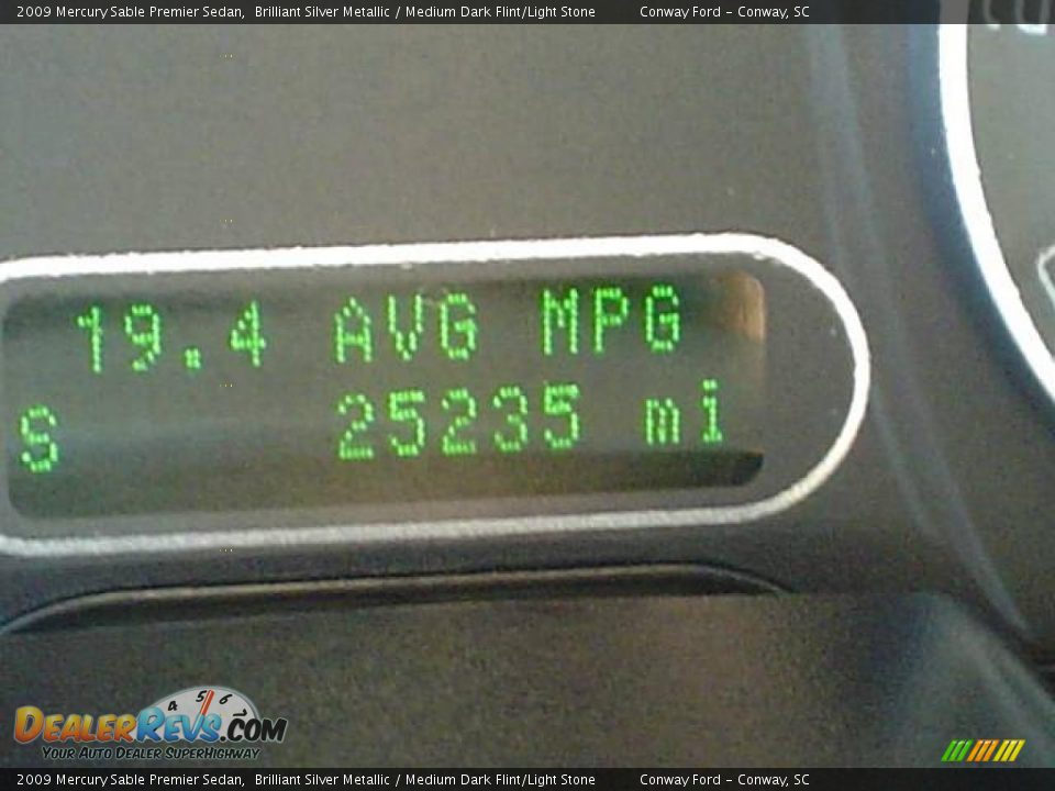 2009 Mercury Sable Premier Sedan Brilliant Silver Metallic / Medium Dark Flint/Light Stone Photo #25
