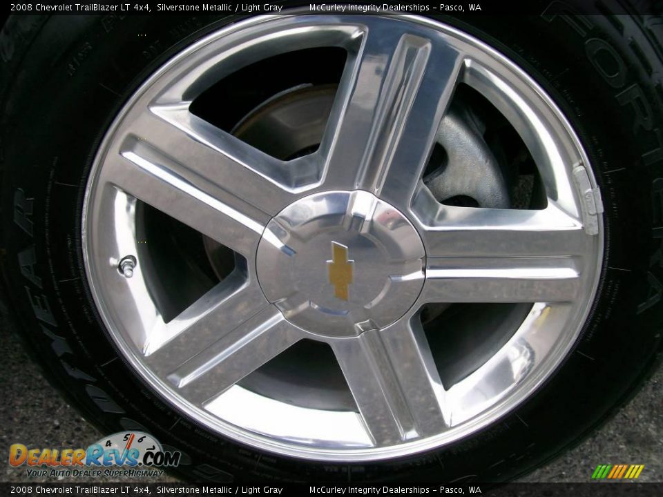 2008 Chevrolet TrailBlazer LT 4x4 Silverstone Metallic / Light Gray Photo #8