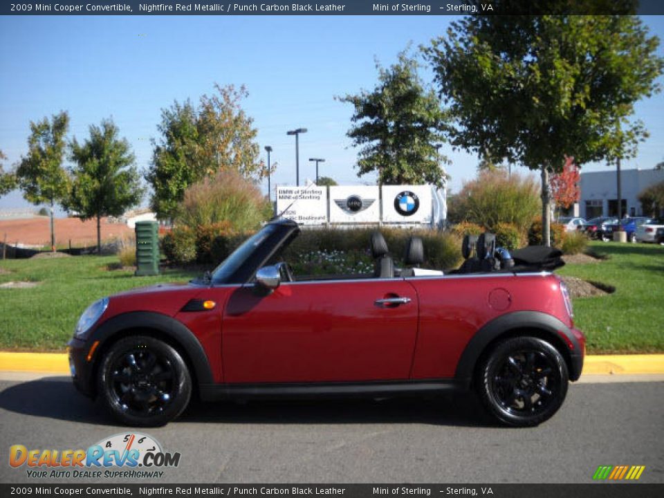 2009 Mini Cooper Convertible Nightfire Red Metallic / Punch Carbon Black Leather Photo #2