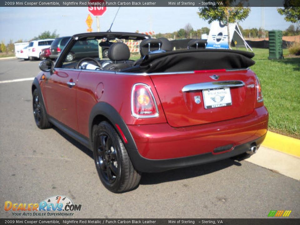 2009 Mini Cooper Convertible Nightfire Red Metallic / Punch Carbon Black Leather Photo #3